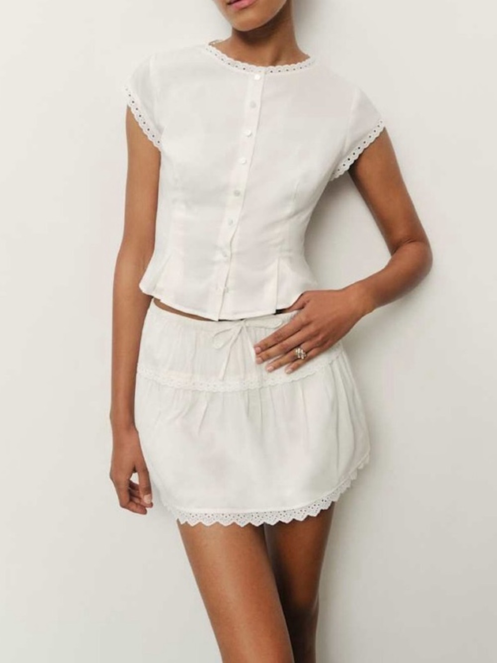 Reformation Valetta Two Piece in White